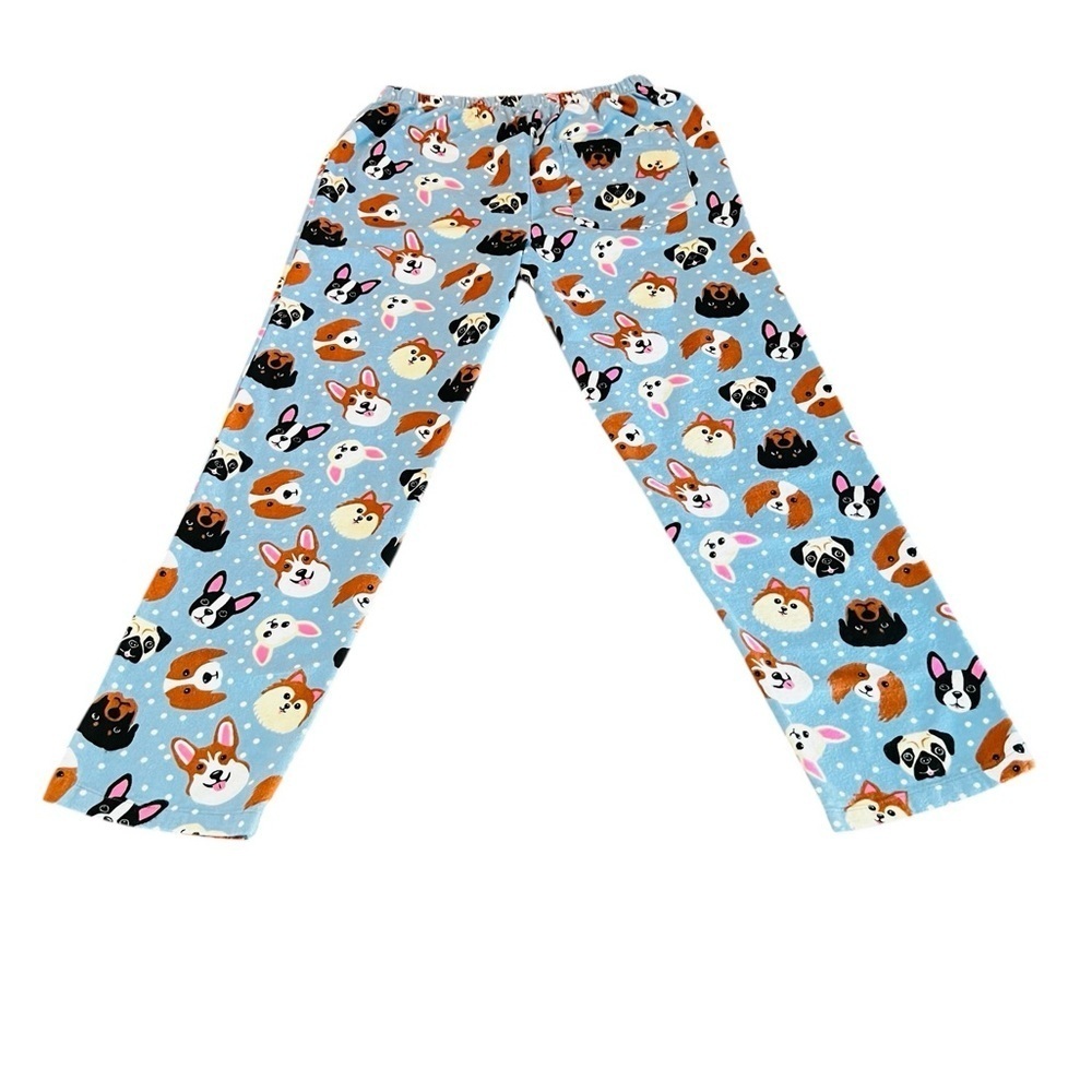 Pajama Mania Women's Dog Print Pajama Set - Blue and Brown Size Small - Picture 11 of 14